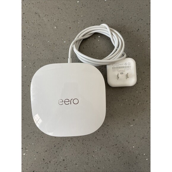 Eero J010001 Wireless AC Dual-Band Mesh Wi Fi Router - White w power cable - Picture 1 of 5